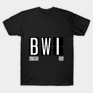 BWI - Baltimore USA Airport Code Souvenir or Gift Shirt T-Shirt